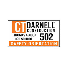 Safety Orientation Numbered Hard Hat Sticker - 2x1 inch Rectangle