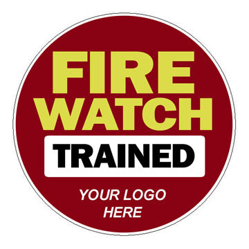 Custom Fire Watch Trained Hard Hat Sticker - 2 inch Circle