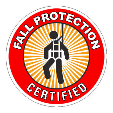 Fall Protection Certified Hard Hat Sticker - 2 inch Circle ...