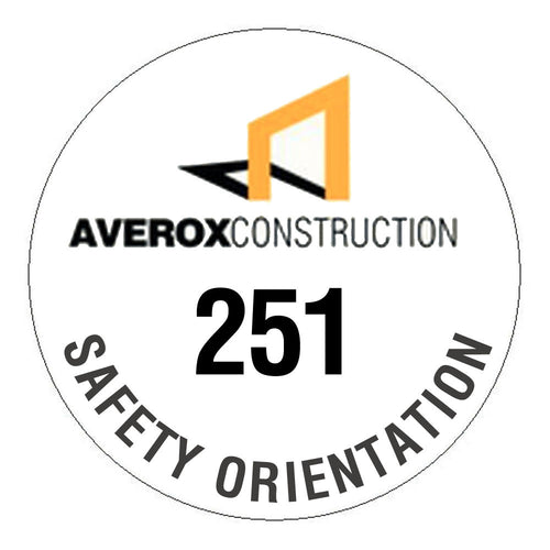 Numbered Hard Hat Sticker - 2 inch Circle
