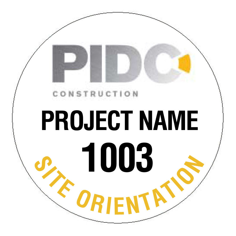 Project Numbered Hard Hat Sticker - 2 inch Circle – Construction Sticker