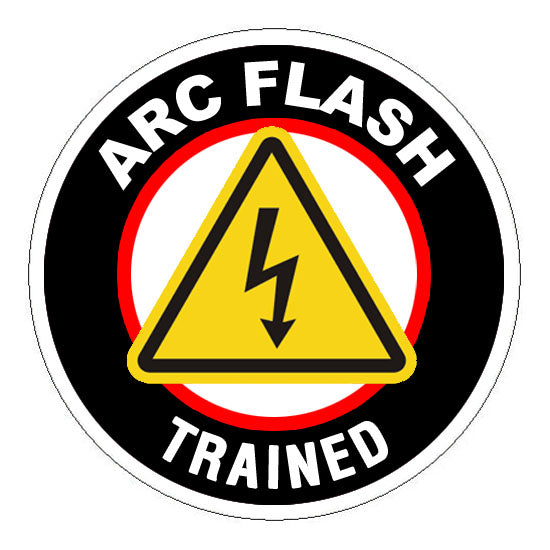 Arc Flash Trained Hard Hat Sticker 1 - 2 inch Circle