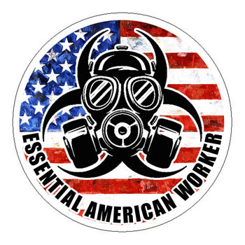 Essential American Worker Hard Hat Sticker - 2 inch Circle ...