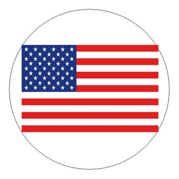 American Flag Hard Hat Sticker - 2 inch Circle