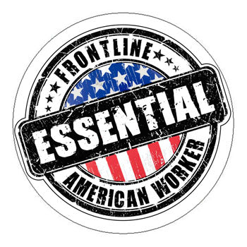 Frontline Essential American Worker Hard Hat Sticker - 2 inch Circle ...