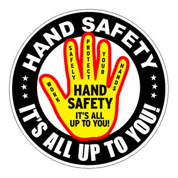 Hand Safety Trained Hard Hat Sticker 1 - 2 inch Circle – Construction ...