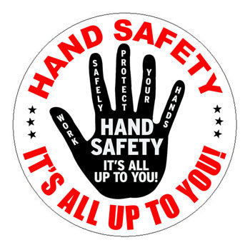 Hand Safety Trained Hard Hat Sticker 2 - 2 inch Circle