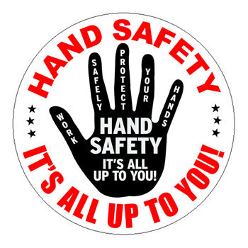 Hand Insurence Sticker Hand Safety Trained Hard Hat Sticker 2 - 2 inch Circle – Construction ...