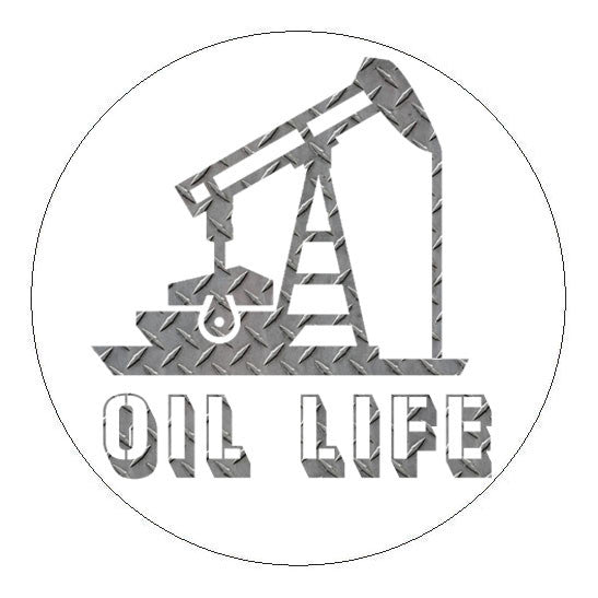Oil Life Hard Hat Sticker - 2 inch Circle