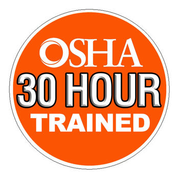OSHA 30 Trained Hard Hat Sticker - 2 inch Circle
