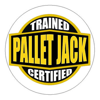 Pallet Jacket Trained Certified Hard Hat Sticker - 2 inch Circle