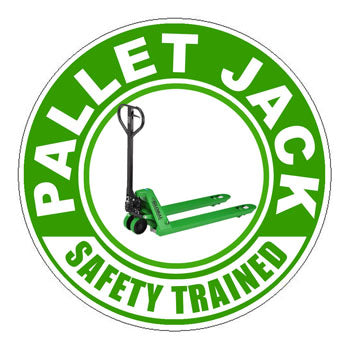 Pallet Jacket Trained Certified Hard Hat Sticker 2 - 2 inch Circle