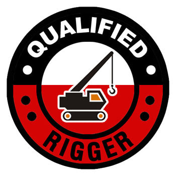 Qualified Rigger Hard Hat Sticker - 2 inch Circle