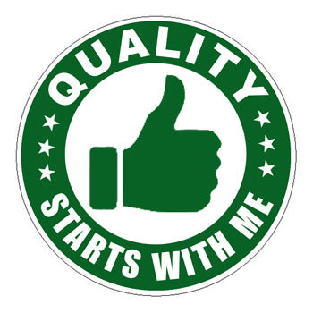 Quality Starts With Me Hard Hat Sticker - 2 inch Circle