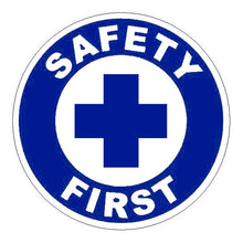 Safety First Hard Hat Sticker - 2 inch Circle