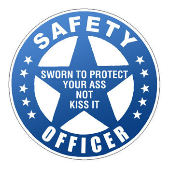 Safety Officer Hard Hat Sticker 1 - 2 inch Circle