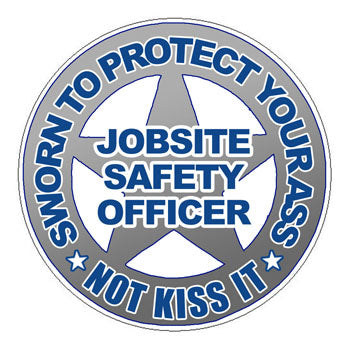 Safety Officer Hard Hat Sticker 4 - 2 inch Circle