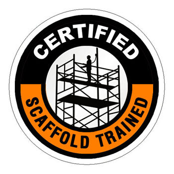 Certified Scaffold Trained Hard Hat Sticker - 2 inch Circle