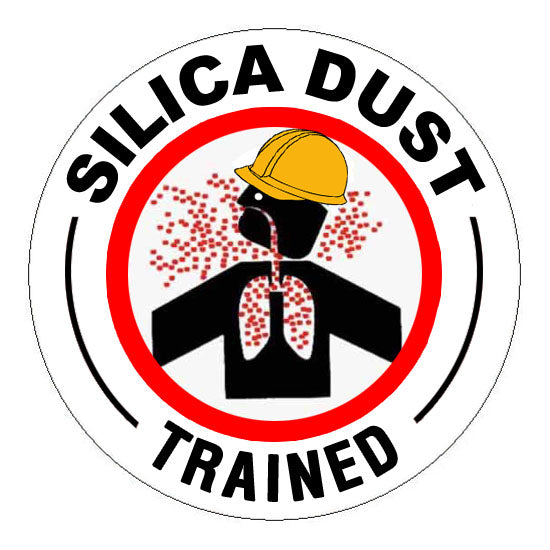 Silica Trained Hard Hat Sticker 2 - 2 inch Circle