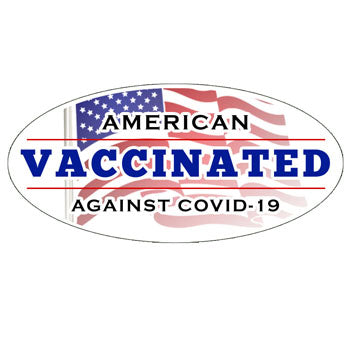 Vaccinated American Hard Hat Sticker