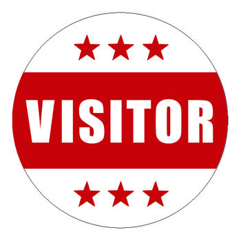 Visitor Hard Hat Sticker - 2 inch Circle – Construction Sticker